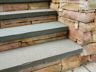 Veneer Stone Retaining Wall and Flagstone Capped Stairs